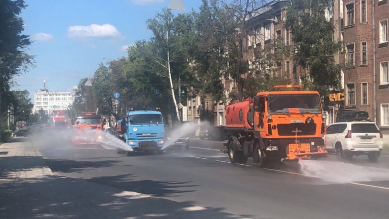 Полив дорог и растений усилили в Нижнем Новгороде из-за жары - фото 1