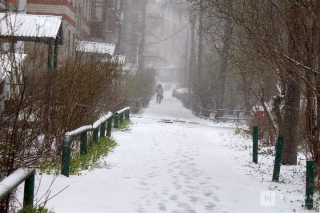 Апрельский апокалипсис в Нижнем Новгороде: фоторепортаж с улиц, заваленных снегом - фото 25