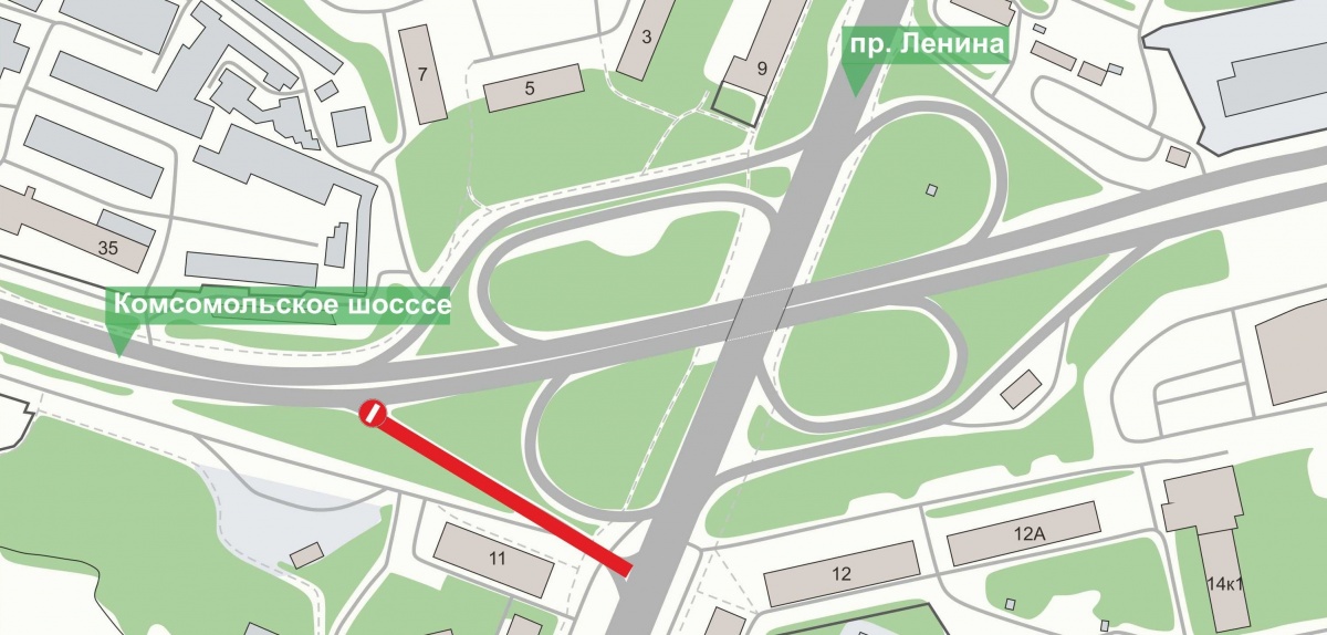 Движение транспорта ограничат по съезду с Комсомольского шоссе до 16 октября - фото 1