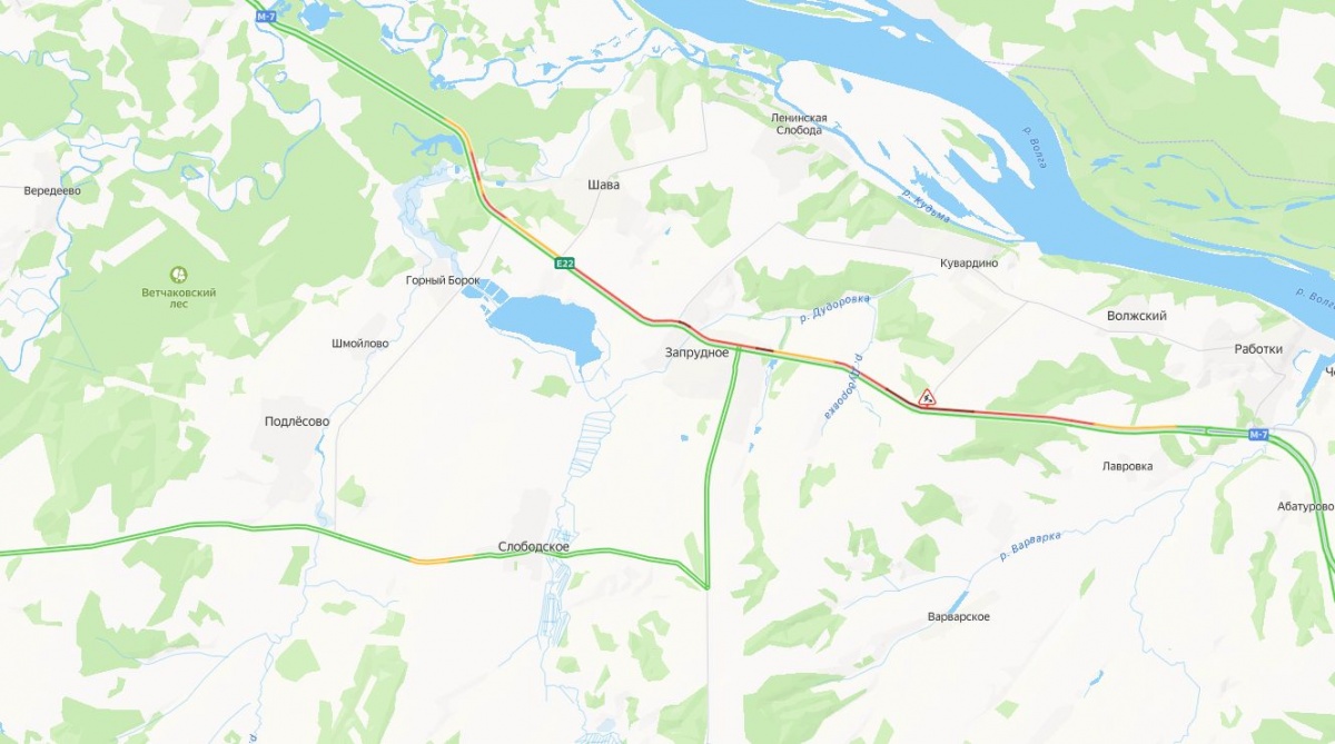 20-километровая пробка образовалась в Нижегородской области вечером 14 сентября  - фото 1