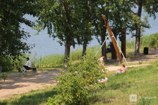 Спасение от адского пекла: фоторепортаж с пляжей Нижнего Новгорода - фото 49