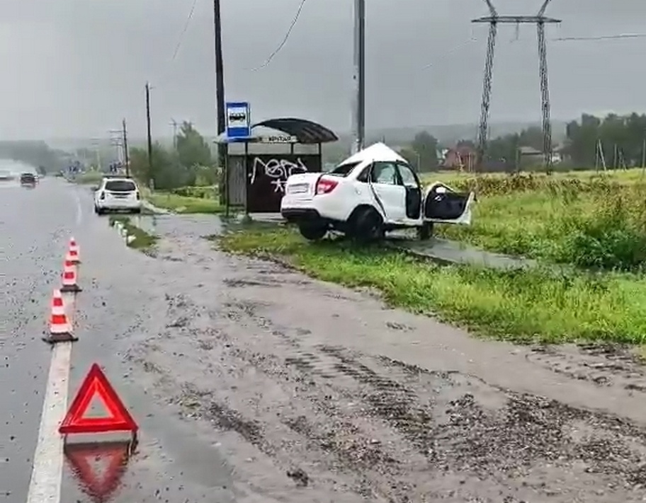 Иномарка на скорости влетела в столб под Нижним Новгородом - фото 1