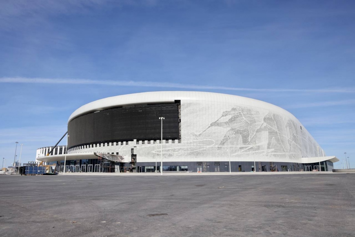 Опубликованы новые фотографии со стройки Ледового дворца на Стрелке - фото 1