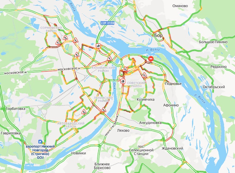 9 баллов: гигантские пробки образовались в Нижнем Новгороде - фото 1