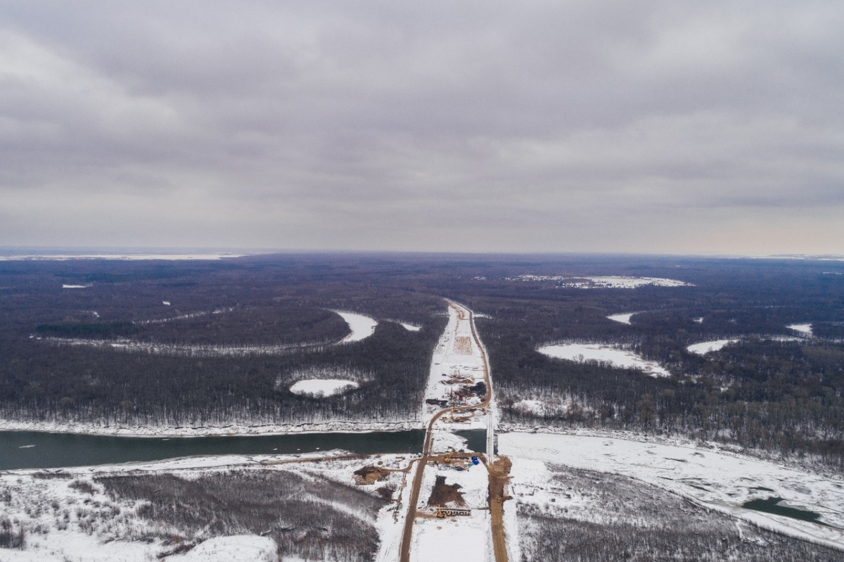 Два мобильных бетонных завода установили для строительства моста между Нижегородской областью и Чувашией - фото 1